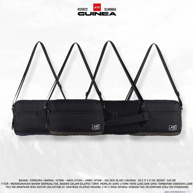 Rei Tas Selempang / Sling Bag Guinea Arei Outdoorgear