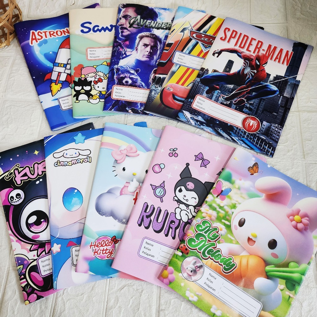 

ADFUNFANCY SAMPUL BUKU KARAKTER KARTUN LUCU- LUCU UKURAN KWARTO 1 PAK ISI 20 PCS/LEMBAR