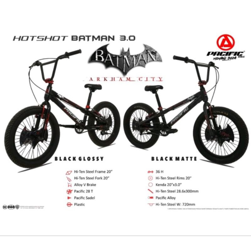 SEPEDA BMX 20 PACIFIC BATMAN BAN 3.0