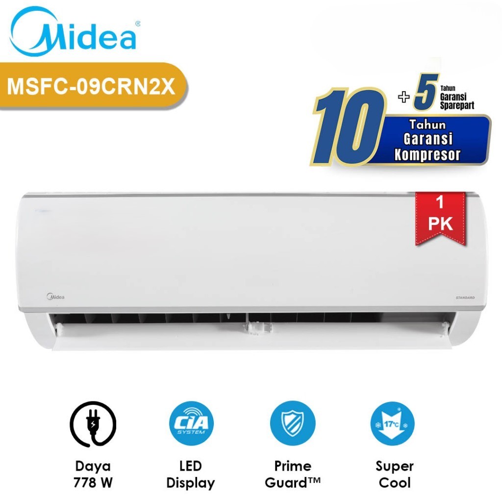 AC MIDEA 1 PK LOW WATT MSFC-09CRN2X GARANSI RESMI