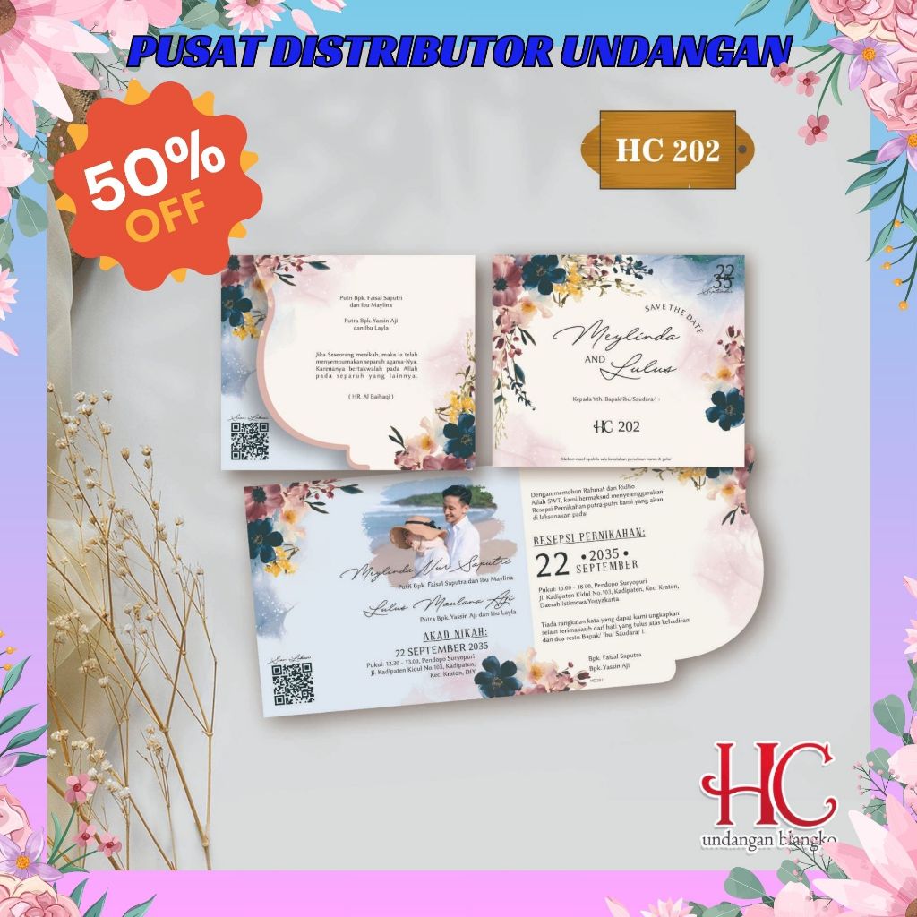 Blangko Undangan HC 202 | Blangko Undangan Murah | Blangko Undangan | Blangko Kosong | Harga Pabrik