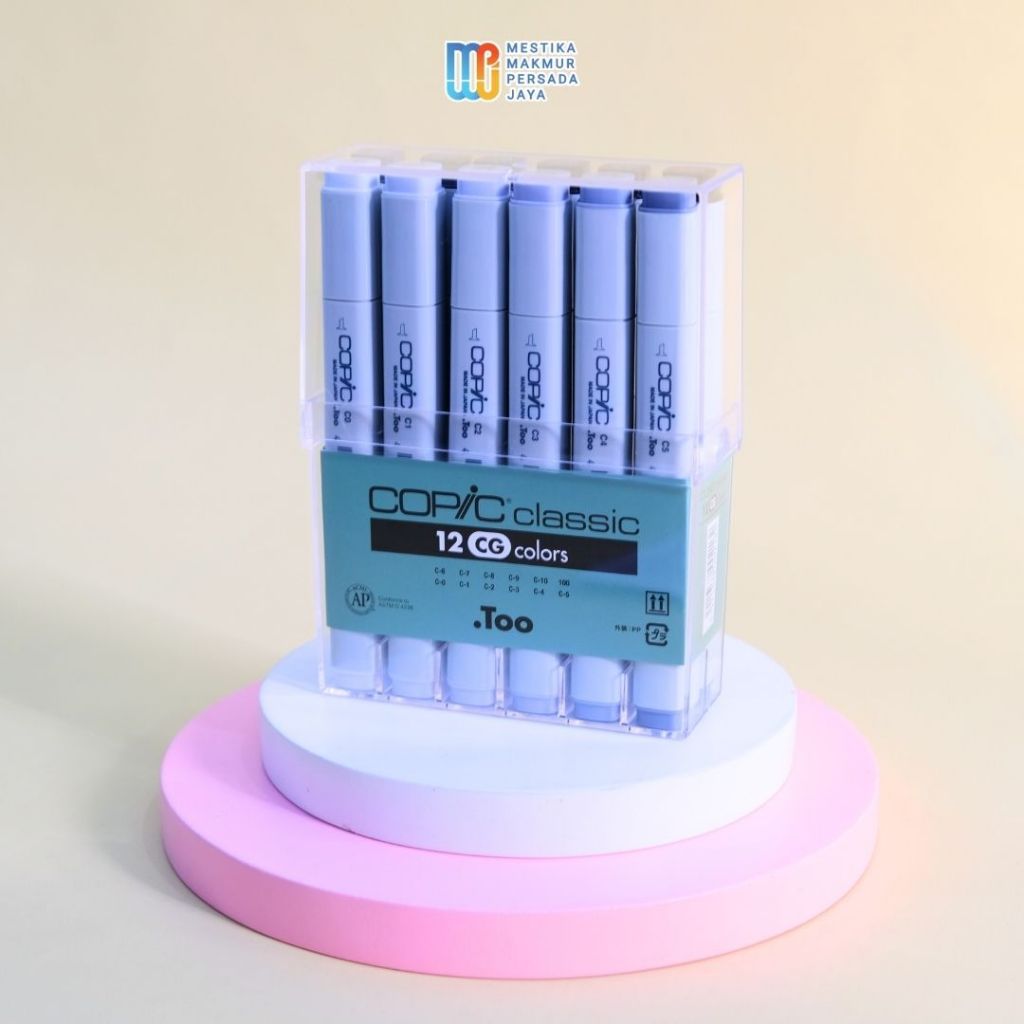 

Copic Spidol Warna Classic Set 12 Cool Gray (CG) Colours Spidol Marker / Spidol Warna Warni 1 Set