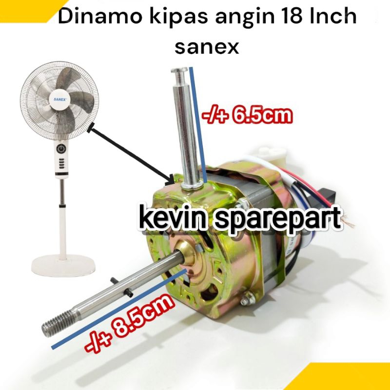 Dinamo Kipas Angin Sanex 18 Inch Berdiri Baling Baling Besi Standfan