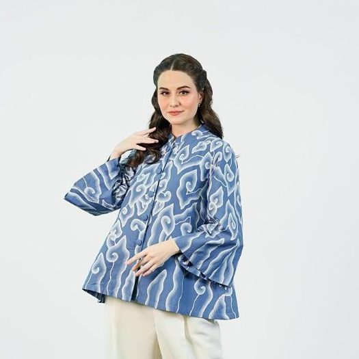 BATIK TRUSMI Atasan Batik Wanita Batik Tulis Blouse Mega Medung Tulis Premium Rariri