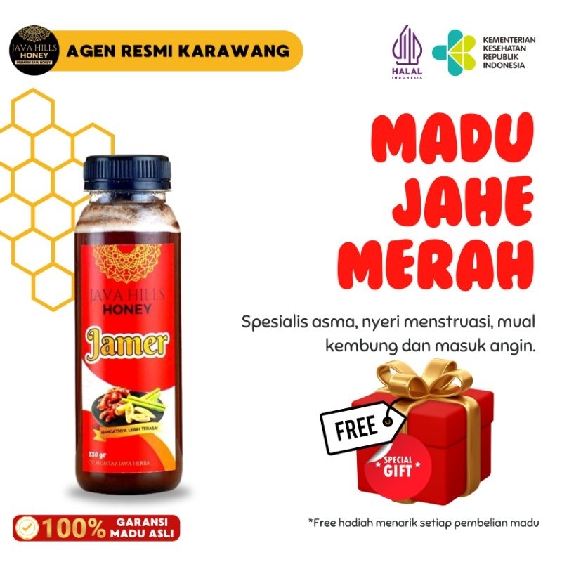 

Java Hills Honey Madu Jahe Merah 320gr | Menghangatkan Badan | Masuk Angin Mual Kembung | Asma | Kolestrol Javahills Honey Mumtaz Java Herba