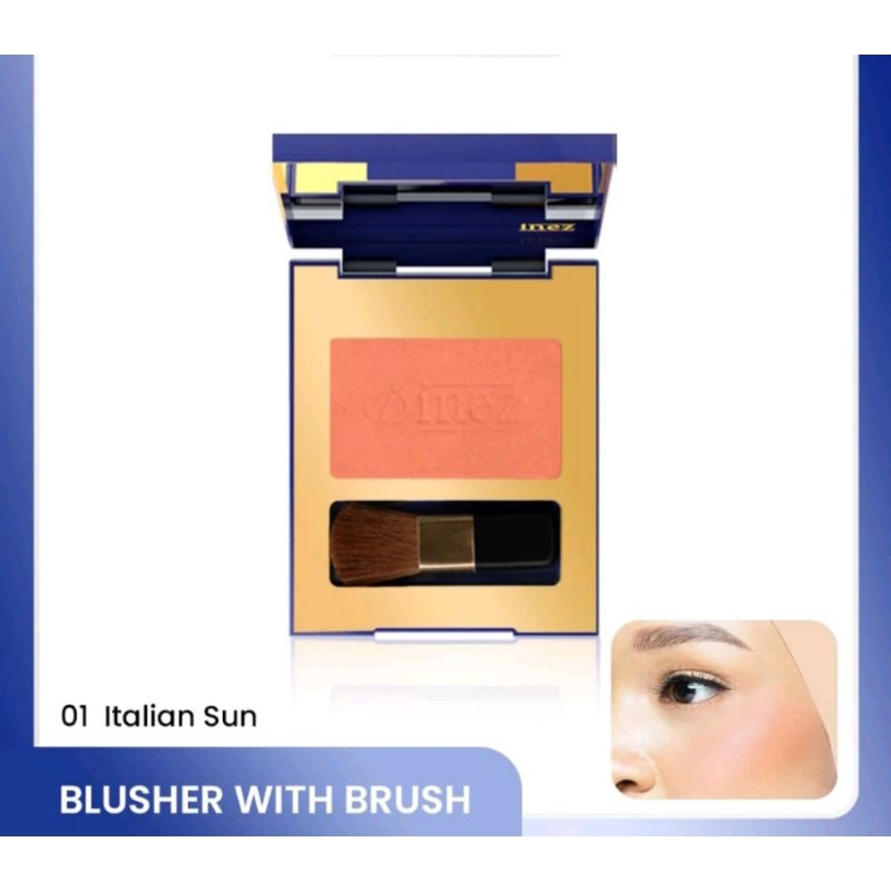 INEZ BLUSHER WITH BRUSH | sertakan vidio unboxing saat penerimaan barang & klaim 1x24 jam dengan men