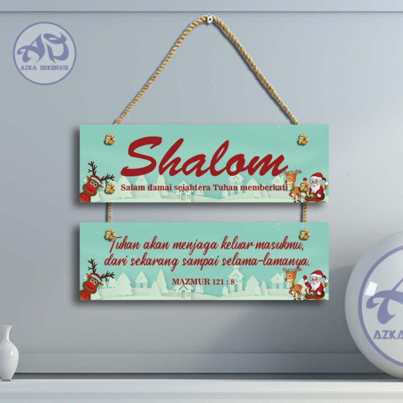 Azka Dekorasi Hiasan Dinding untuk rumah kristen ucapan shalom pintu