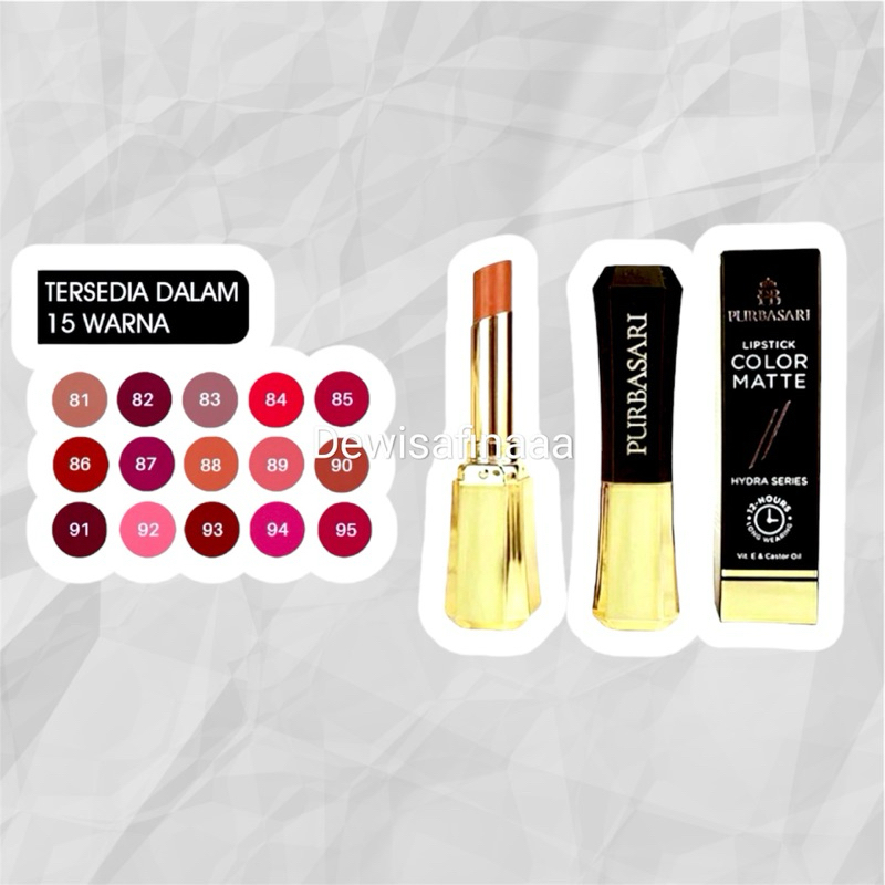 PURBASARI LIPSTICK COLOR MATTE / Lipstick Matte Purbasari