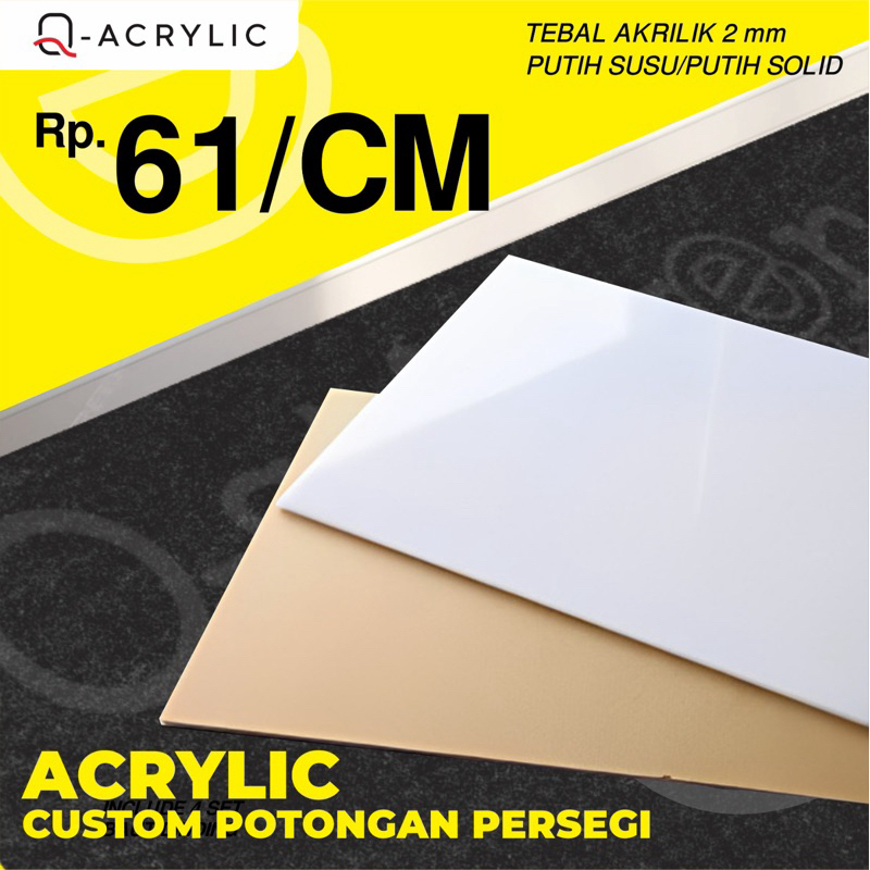 

Custom Akrilik TERMURAH/ Akrilik Putih Susu 2MM