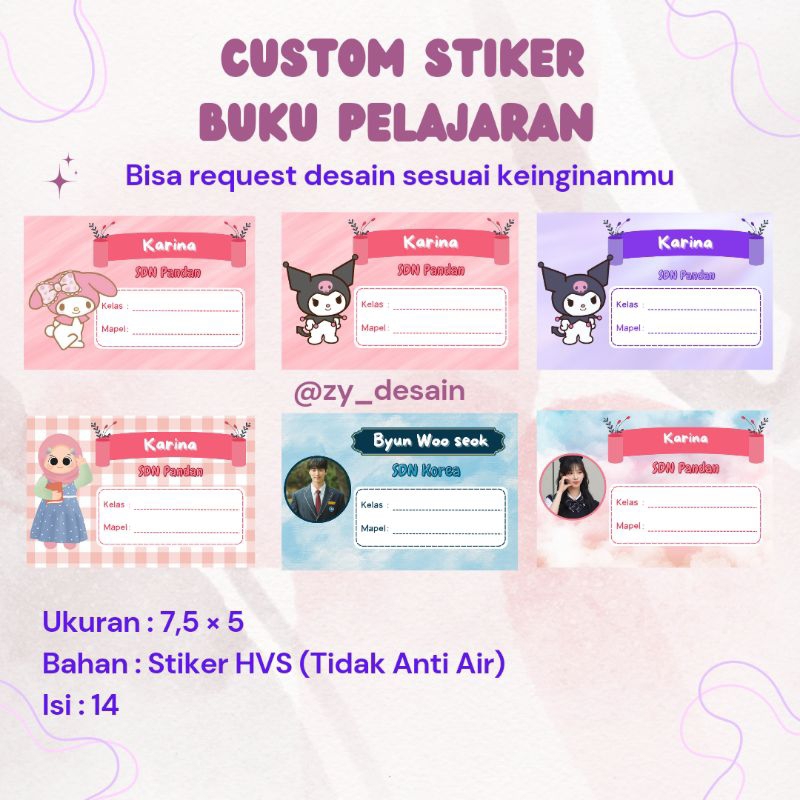 

CUSTOM STIKER BUKU PELAJARAN ISI 14, BAHAN Stiker HVS TIDAK ANTI AIR