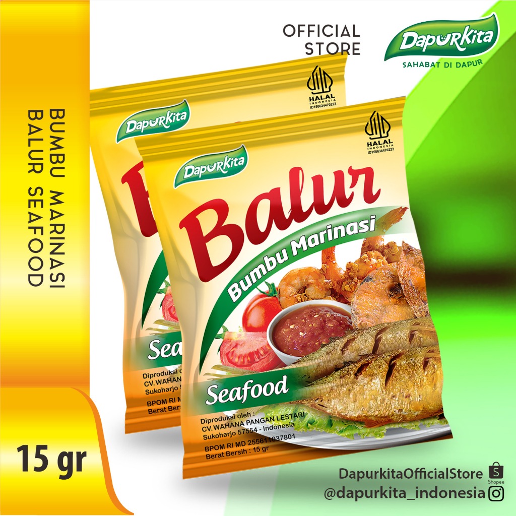 

BALUR BUMBU MARINASI SEAFOOD DAPURKITA 1 Renteng @10 Sachet