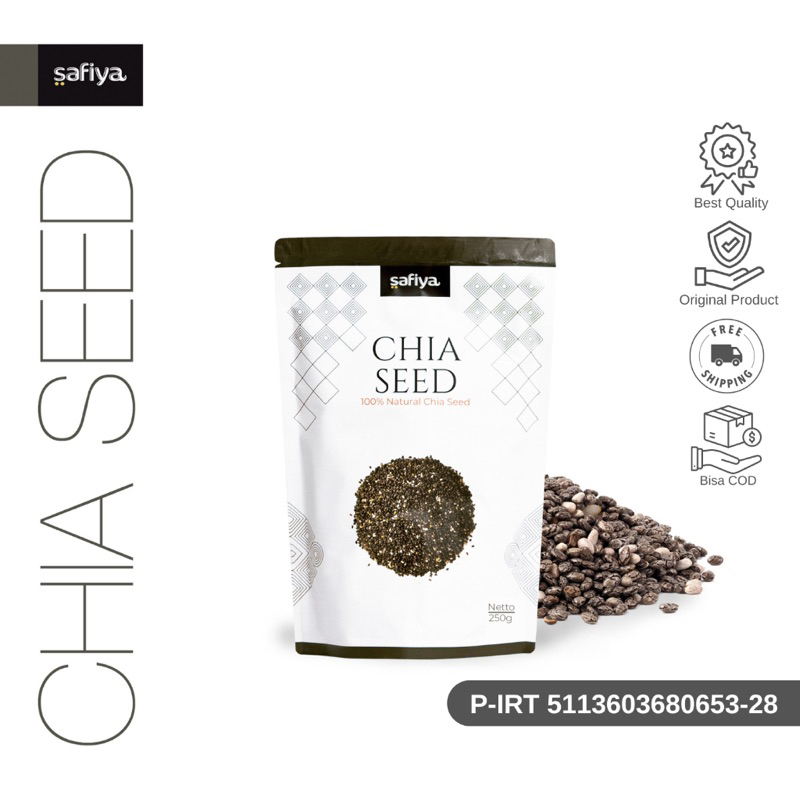 

Organic Chia Seed 250 Gram Organic Black Chia | Biji Chia Original Premium