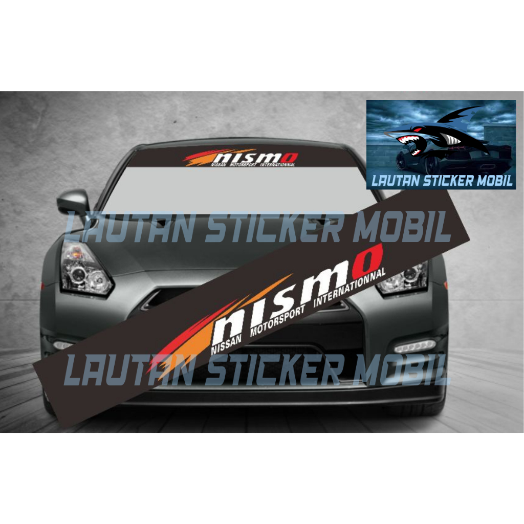 stiker kaca mobil depan nissa nismo