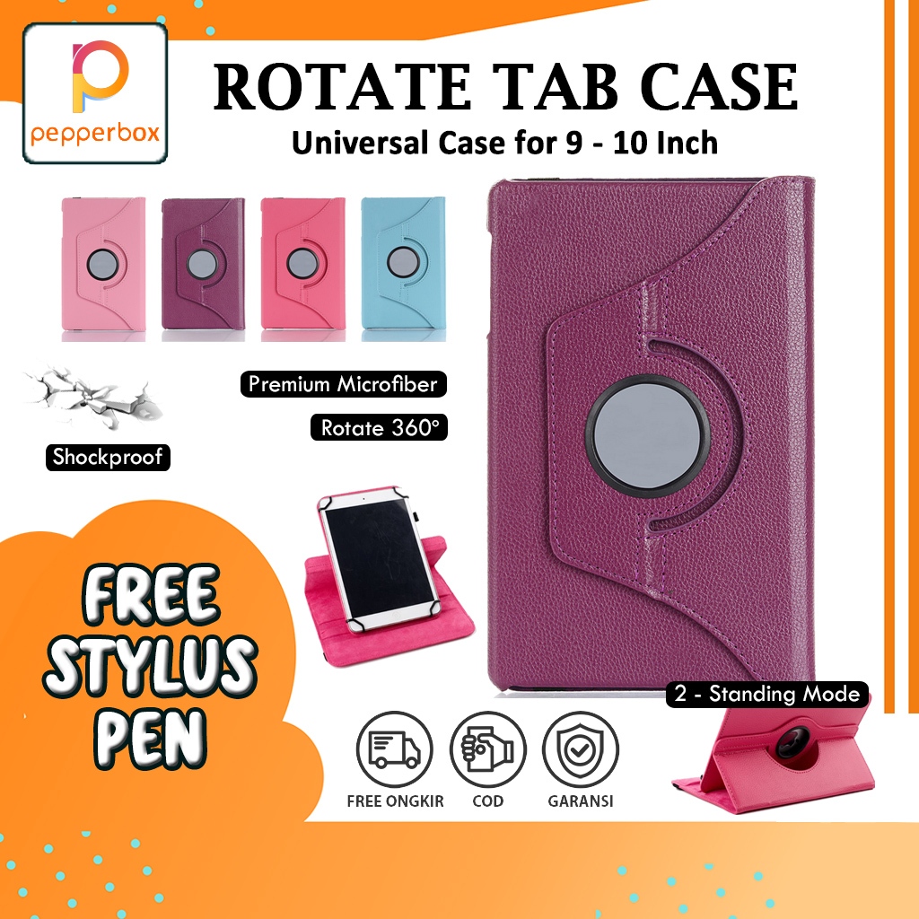 Casing Premium Znifer Rotate Flip Bookcover 9 - 10 Inch Tablet Waterproof Anti Air Tahan Banting Sho