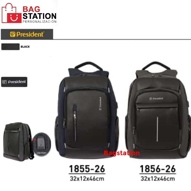 TAS RANSEL LAPTOP BACKPACK PRESIDENT USB ORIGINAL TAS SEKOLAH PRESIDENT TAS KULIAH KERJA KANTOR TAS 