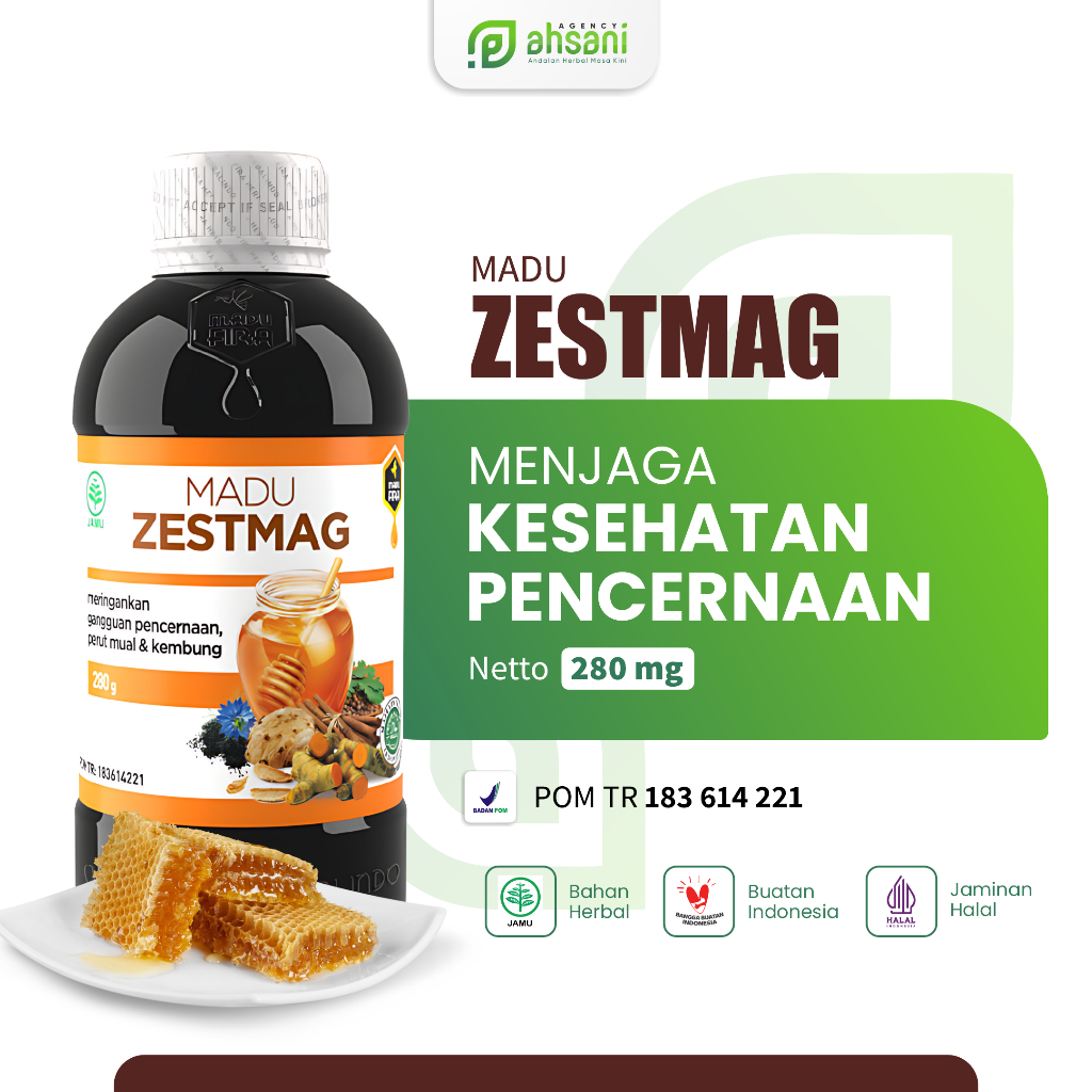 

Madu Zestmag Obat Herbal 280gram Untuk Asam Lambung Maag Kronis Gerd Nyeri Perut Bpom Halal