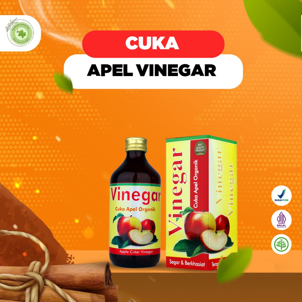 

Vinegar Cuka Apple Cider Vinegar Organik 330ml Cuka Apel - apple cider vinegar