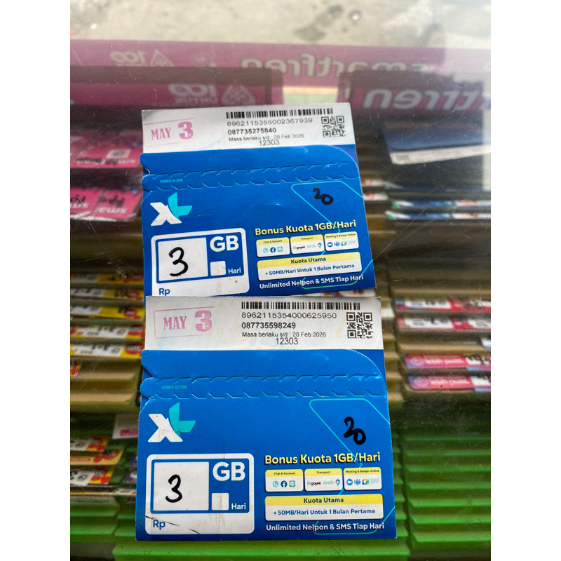 Kartu perdana Xl / axis paket data internet 9GB chat seblum membeli