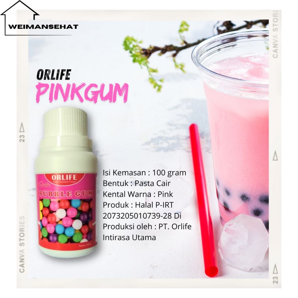 

Orlife Sempurnakan Kreasi Kuliner Anda dengan Sentuhan Rasa Permen Karet PINK BUBLE GUM | Pasta Rasa Pink Bubblegum Atau Permen karet Pink 100 Gram Orlife