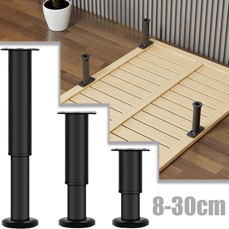 8-30cm Kaki Kursi Sofa Besi Adjustable Kaki Penyangga Lemari Minimalis Kaki Besi Meja Universal