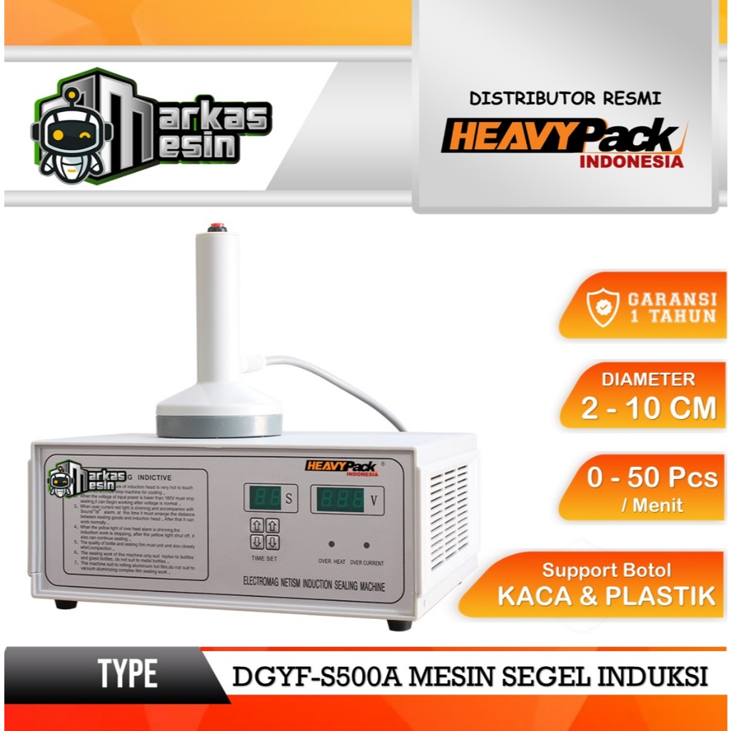 Mesin Segel Induksi Induction Sealer Mesin Induksi HEAVYPACK DGYF-S500A POWERPACK