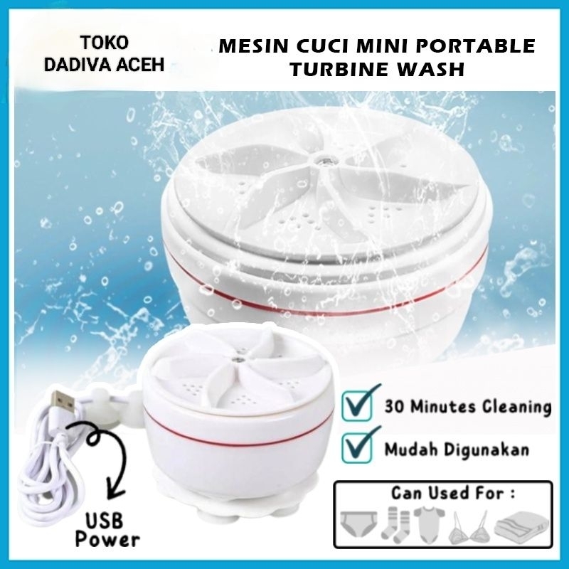 Mesin Cuci Mini Portable USB Ultrasonic / MesinPutar Pencuci Pembersih Pakaian Dalam Kaos Kaki