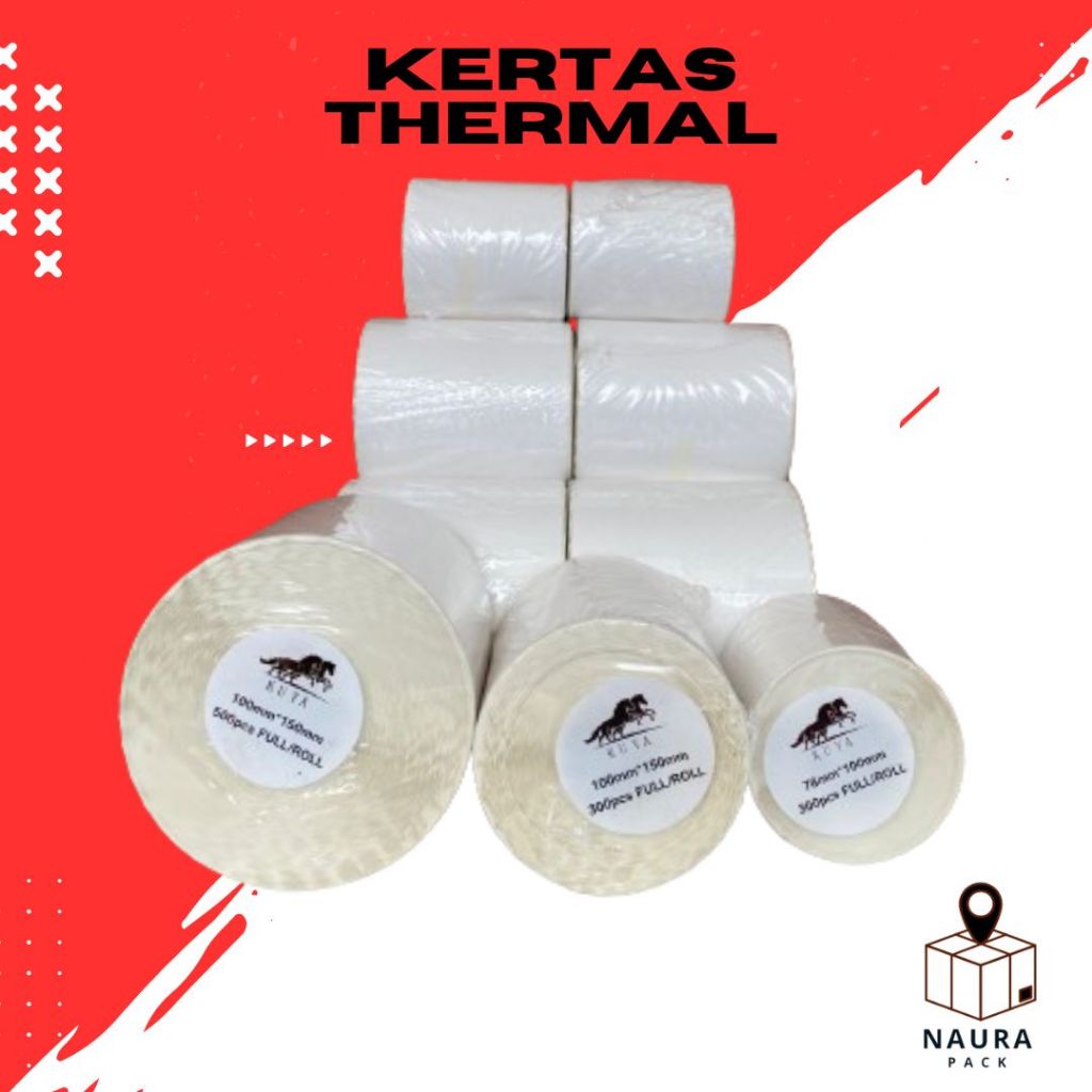 

KERTAS THERMAL uk 100mm x 150mm isi 500 pcs