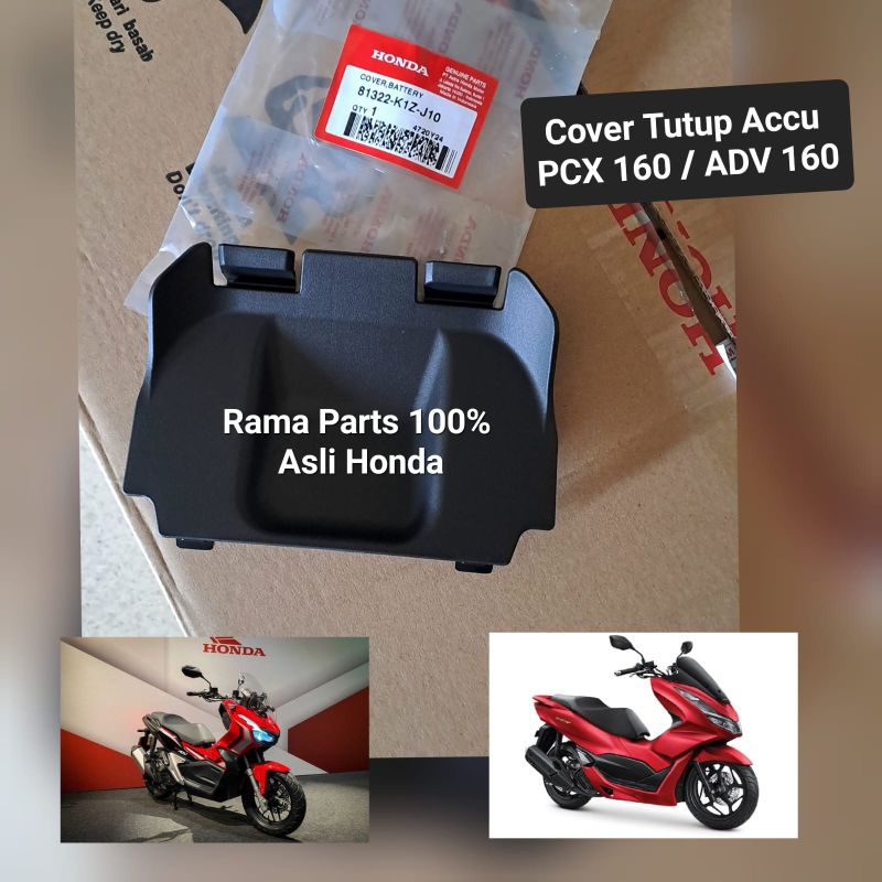 81322  - K1Z - J10  COVER ACCU PCX 160 / ADV 160  ASLI ORIGINAL HONDA AHM