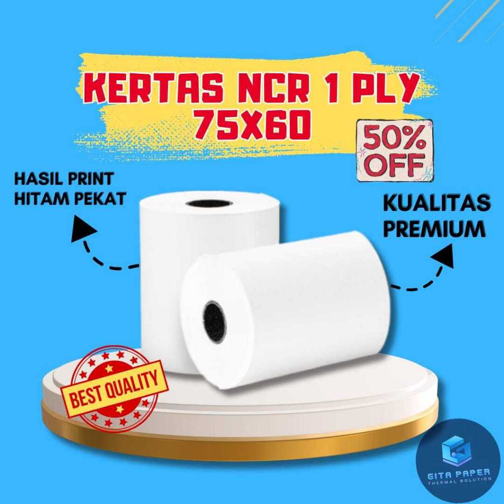 

KERTAS STRUK KASIR NCR 75X60 1PLY