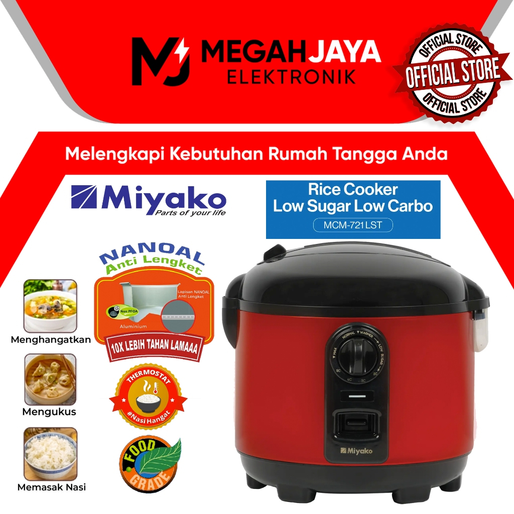 [COD READY] MIYAKO RICE COOKER / MAGIC COM LOW SUGAR RENDAH GULA MCM-721 LST / MCM 721 LST / MCM721 