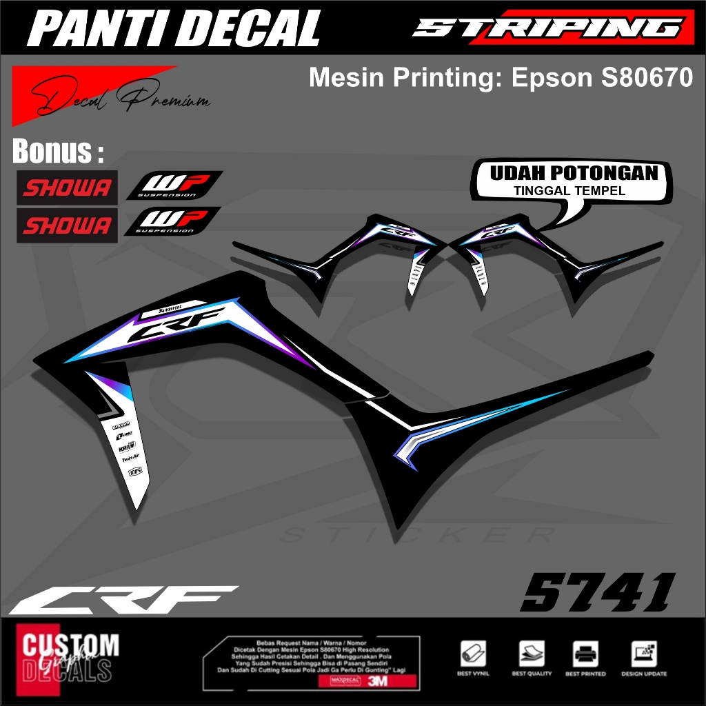 striping new crf 150L striping ori crf stiker crf minimalis