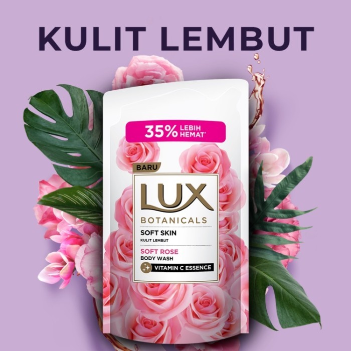 LUX Botanicals Soft Rose Body Wash Refill 400ml