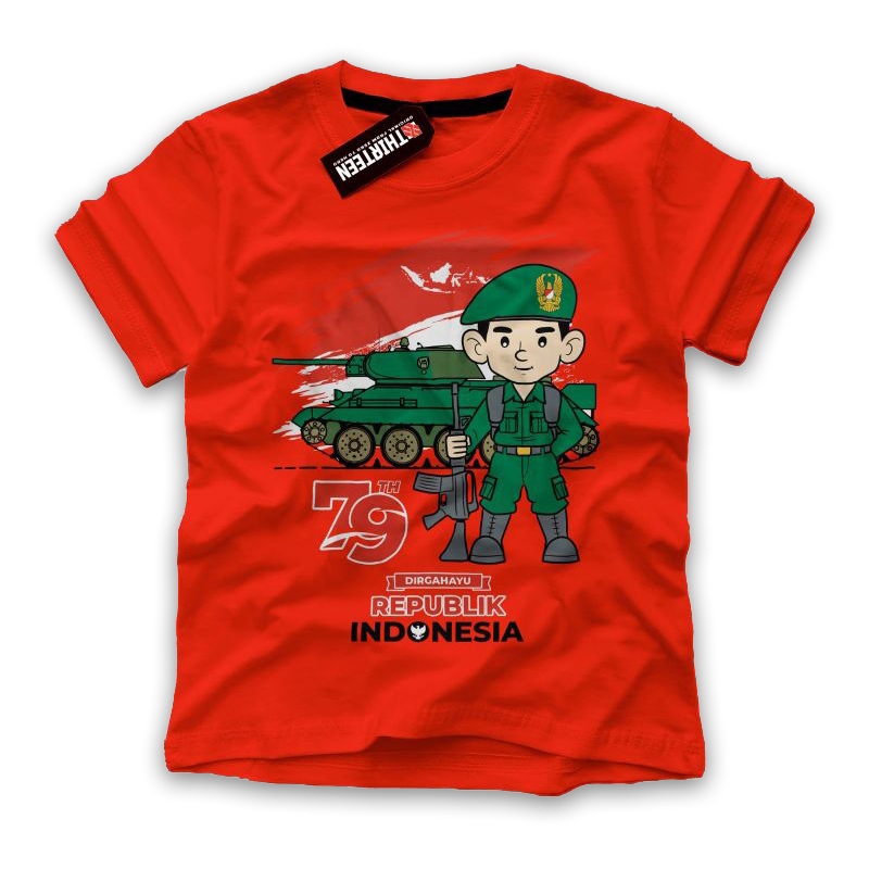 KAOS HUT RI KE 79 INDONESIA MERDEKA ANAK COWOK CEWEK LENGAN PENDEK T-SHIRT DISTRO ANAK LAKI LAKI PER