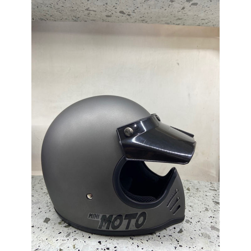 HELM CAKIL FINO MINI MOTO SOLID