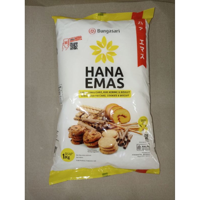 

Hana Emas Tepung Terigu | protein rendah | kue kering & biskuit | 1kg