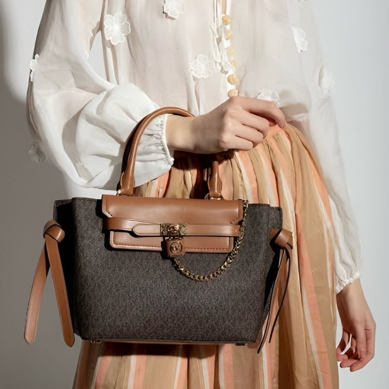 Original Michael Kors MK Hamilton Legacy Small Belted Satchel Crossbody Bag