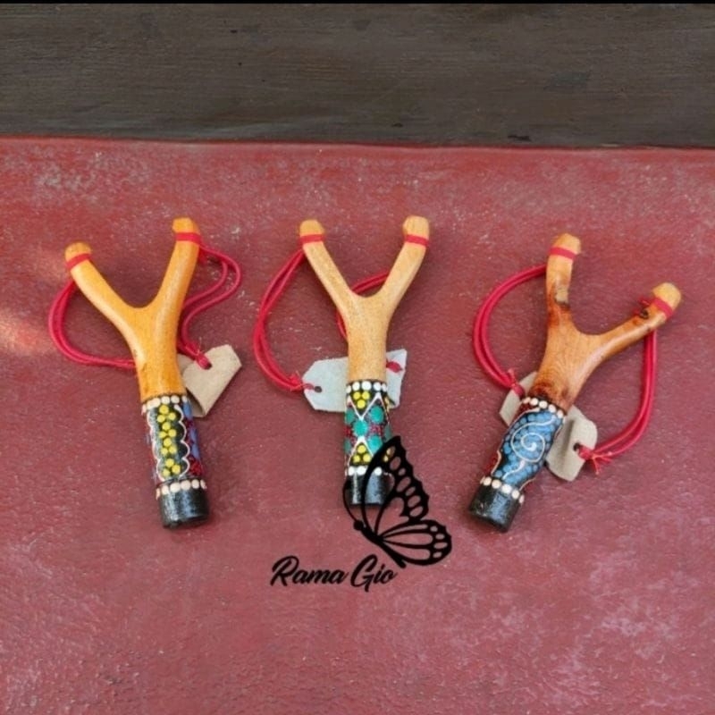 MAINAN KATAPEL KAYU LUKIS MAINAN KAYU KATAPEL MOTIF LUKIS KUAT AWET TAHAN LAMA