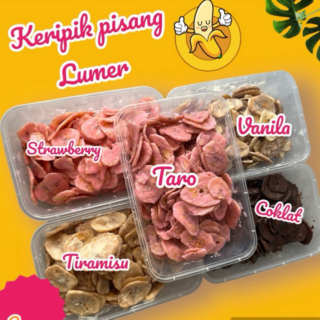 

PROMO 200g Keripik pisang LUMER aneka rasa khas lampung kemasan BOX