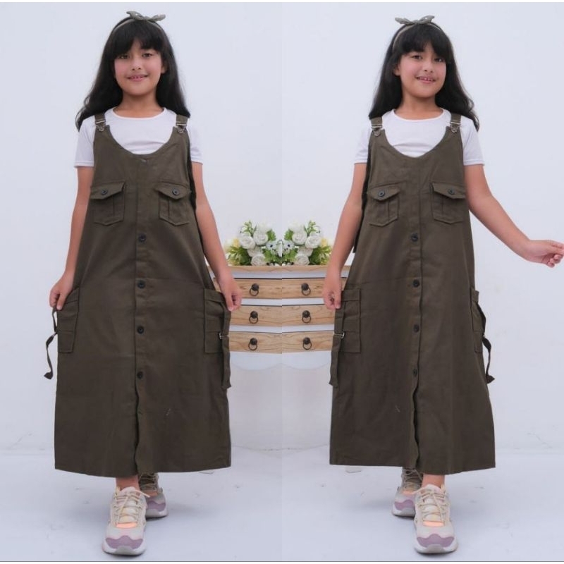 OVERALL JUMSUIT ANAK USIA 2-9 TAHUN ROMPER DRESS ANAK