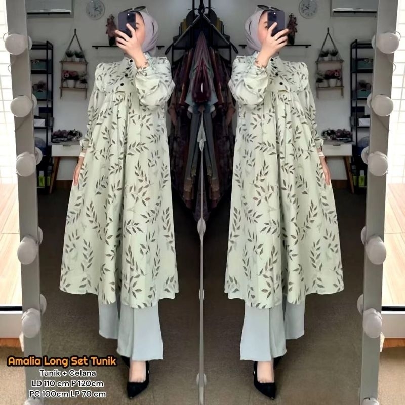 Long Set Tunik Amalia Premium/Batik Pekalongan/Batik Indonesia/Long Tunik