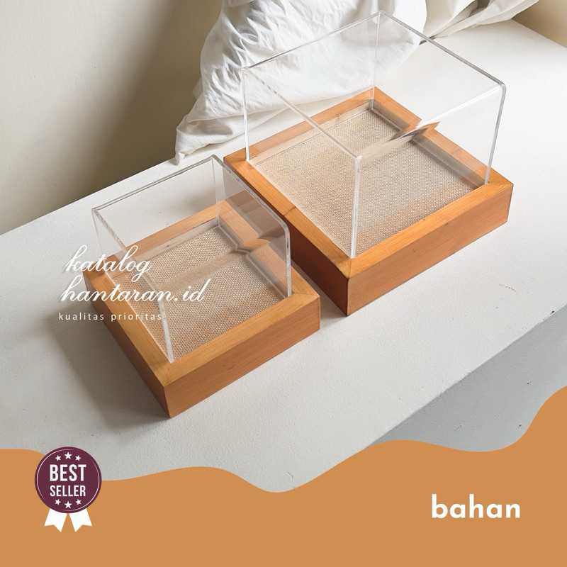 

Bahan kotak box set perhiasan cincin | box tray kayu seserahan tutup akrilik