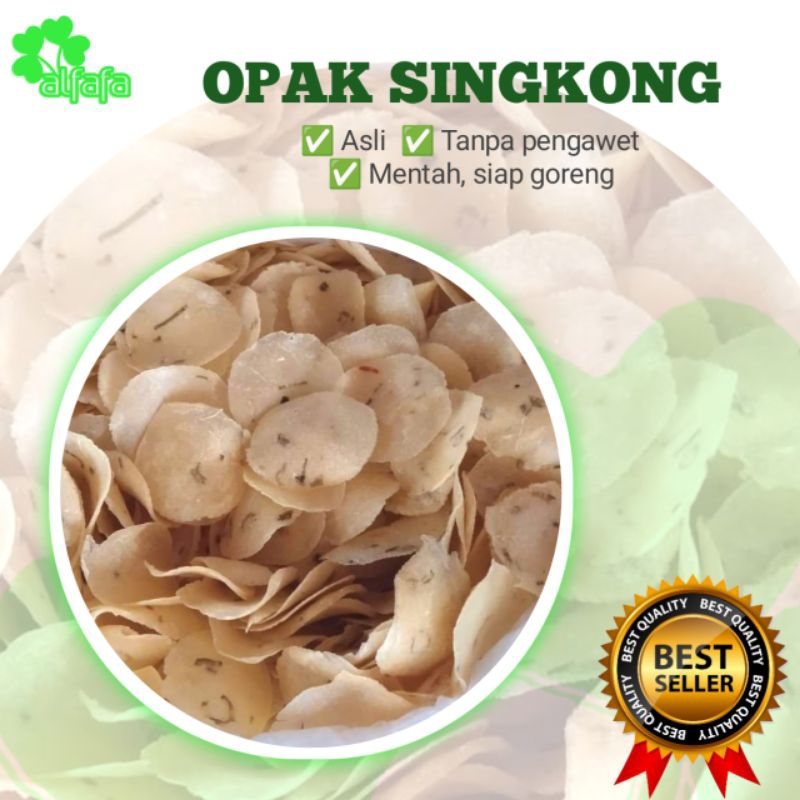

opak singkong mentah, siap goreng, 500 gram