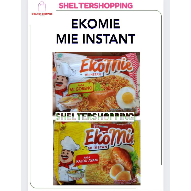 

(INSTANT & SAMEDAY) Ekomie Mie Instant 1 Bks Goreng & Kaldu Ayam