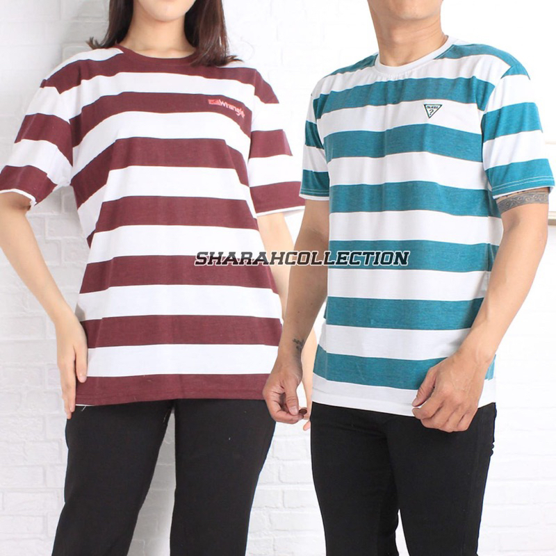 Kaos Stripe BIG V1 Series Lengan Pendek Pria Wanita Remaja Dewasa Cotton CVC 24S Ukuran M L XL