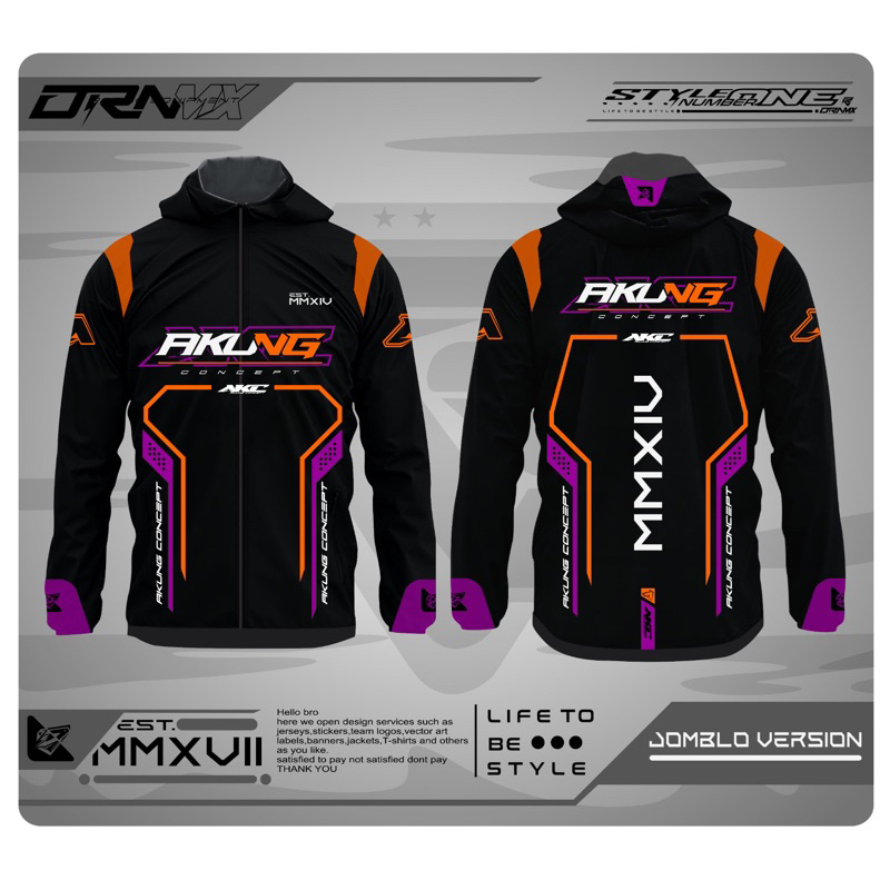 JAKET COSTUM PARASUT MODEL RUNNING