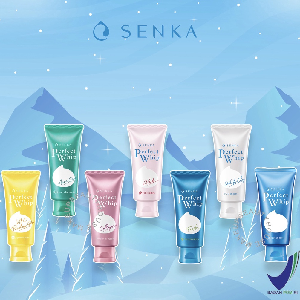 NEW PRODUCT SENKA Perfect Whip  White Clay  Vibrant  Fresh Anti Shine  Sakura  Acne Care  Collagen  