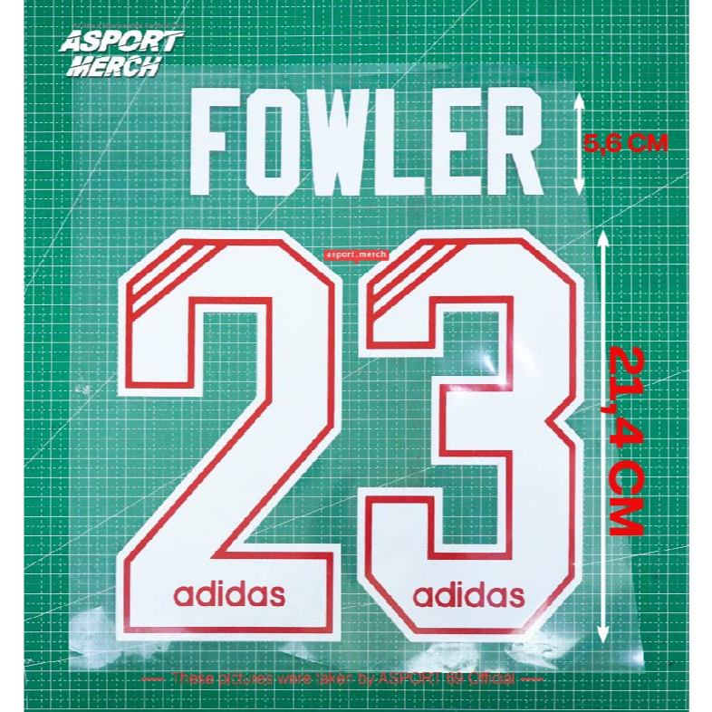 NAMESET FOWLER LIVERPOOL HOME 1995 1996 NAMESET JERSEY LIVERPOOL HOME 95 96