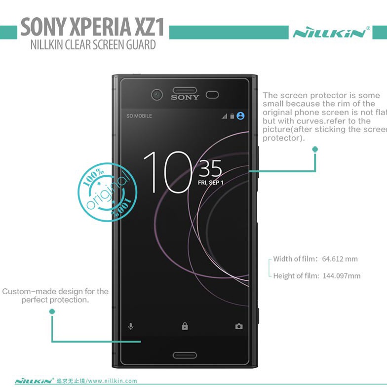 TERLARIS Sony Xperia XZ1 Dual  Xperia XZ1  Nillkin Clear Screen Guard