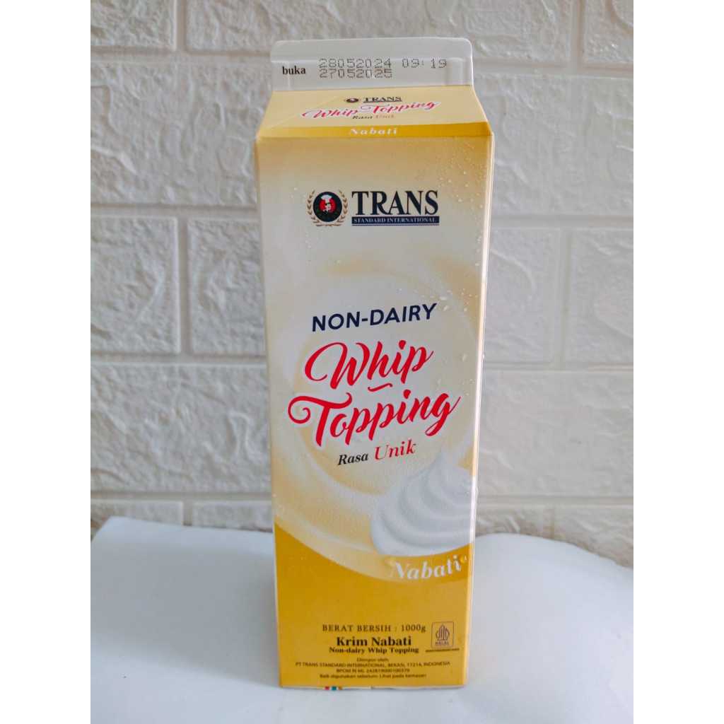 

Trans Gold Whipping Cream 1 LTR / Whip Cream Trans Gold 1 LTR / Trans Whipping Cream Gold NON DAIRY