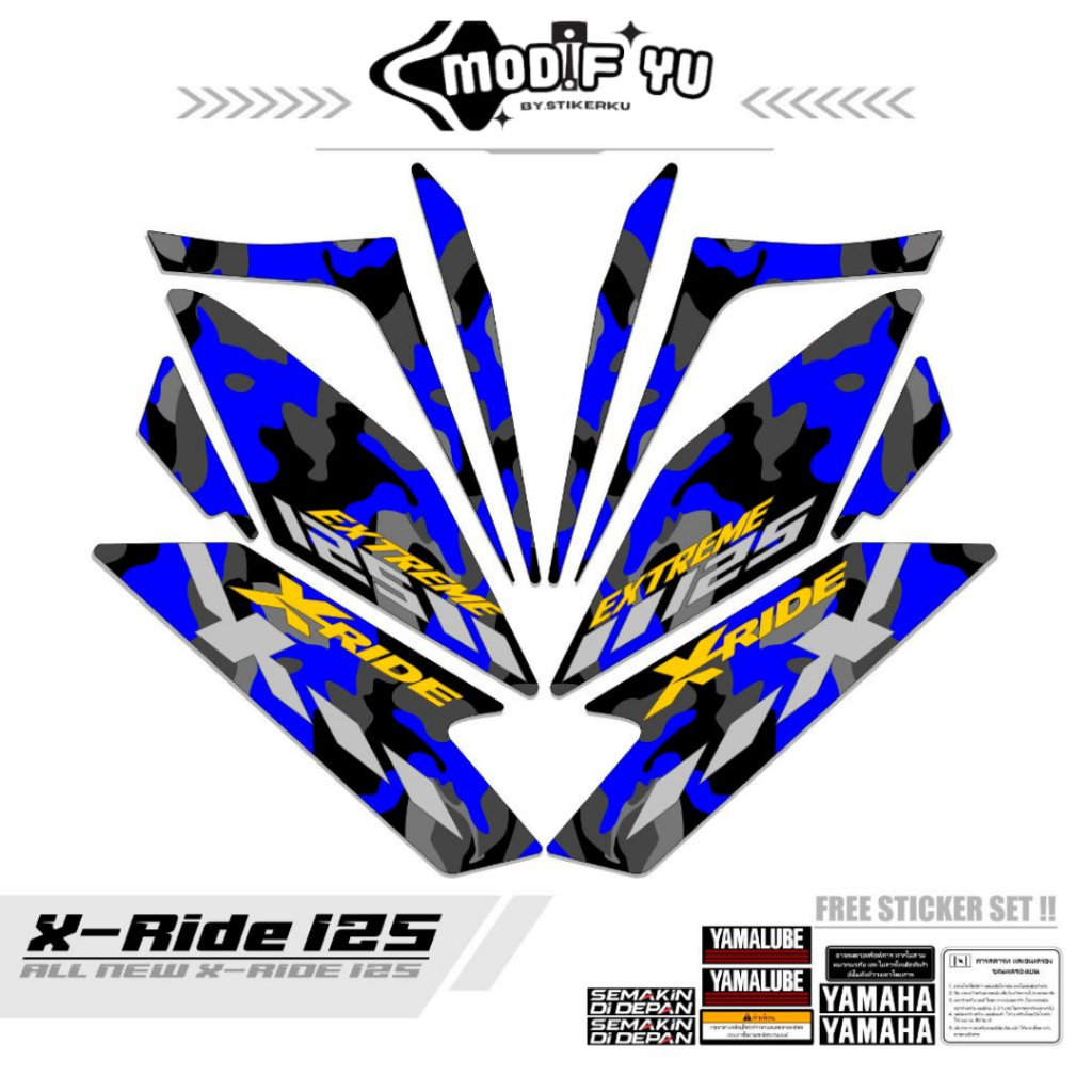 STRIPING X-RIDE NEW MOTIF 10 / STICKER X-RIDE NEW 125 / STIKER XRIDE / ALL NEW X -RIDE 125 RARE / SI